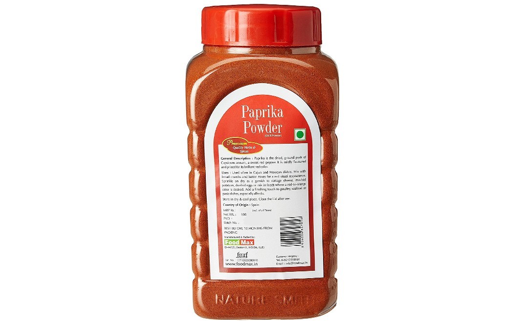 NatureSmith Paprika Powder    Plastic Jar  500 grams